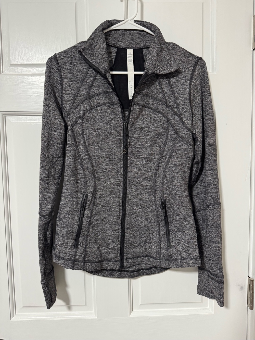 lululemon define jacket Heathered Gray Full-Zip Utility Jacket size 8